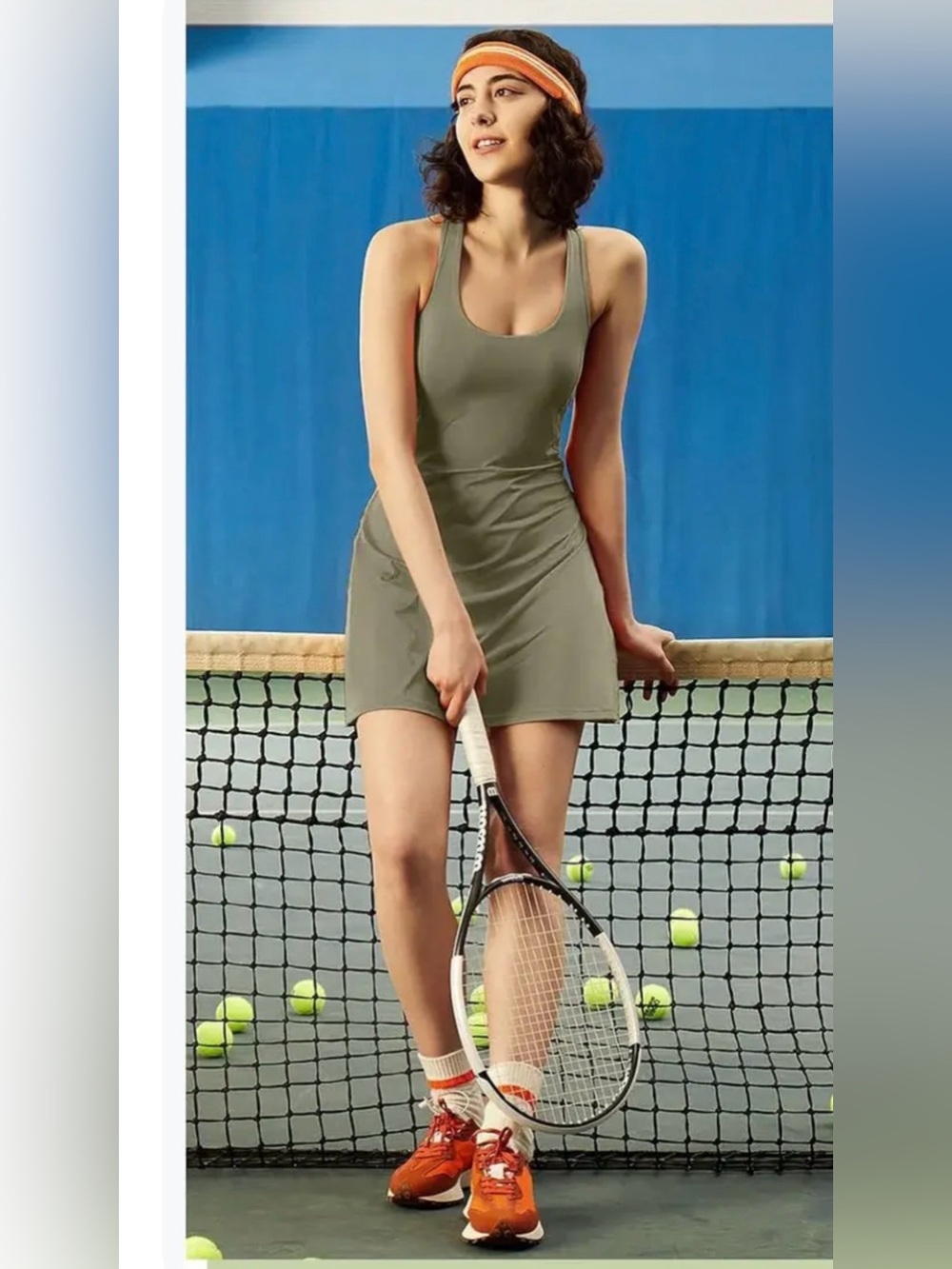 NWT Women’s Olive Active Tennis Dress - Performance Fit Golf Workout Bra/Shorts